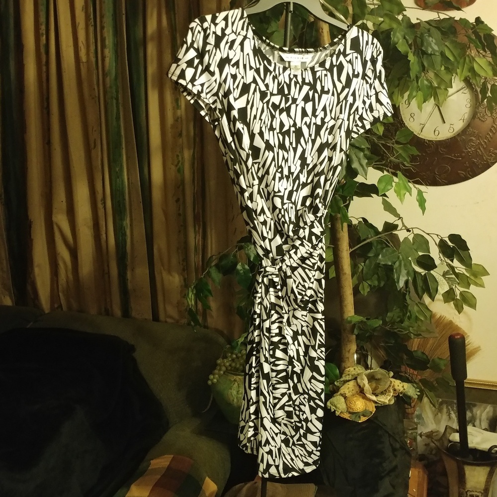 Dress ~ Black & White Print * Size 10
